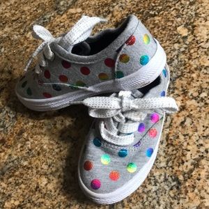 🌈 Rainbow Polka Dot “Cat & Jack” Tennis Shoes